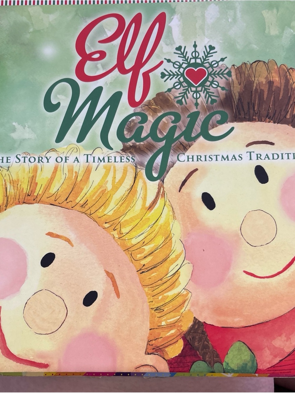 Elf Magic Holiday Wall Art Print - Green and Red